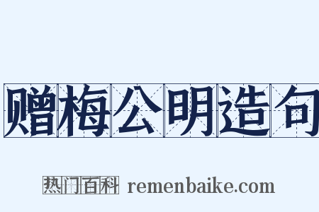 赠梅公明造句是什么意思的图片